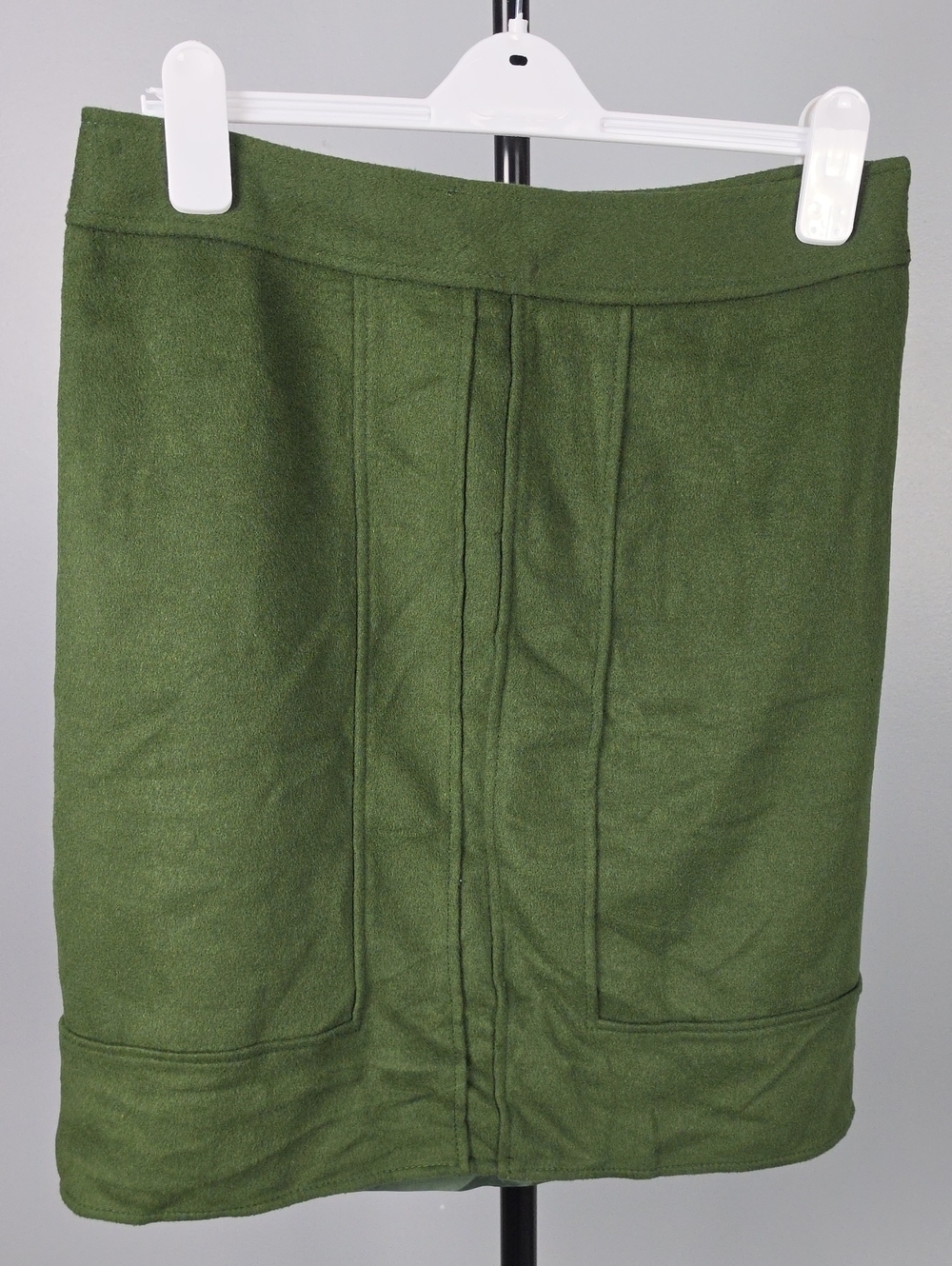 NWT Ann Taylor Olive Green Wool Rabit Hair Blend Skirt Size 10
